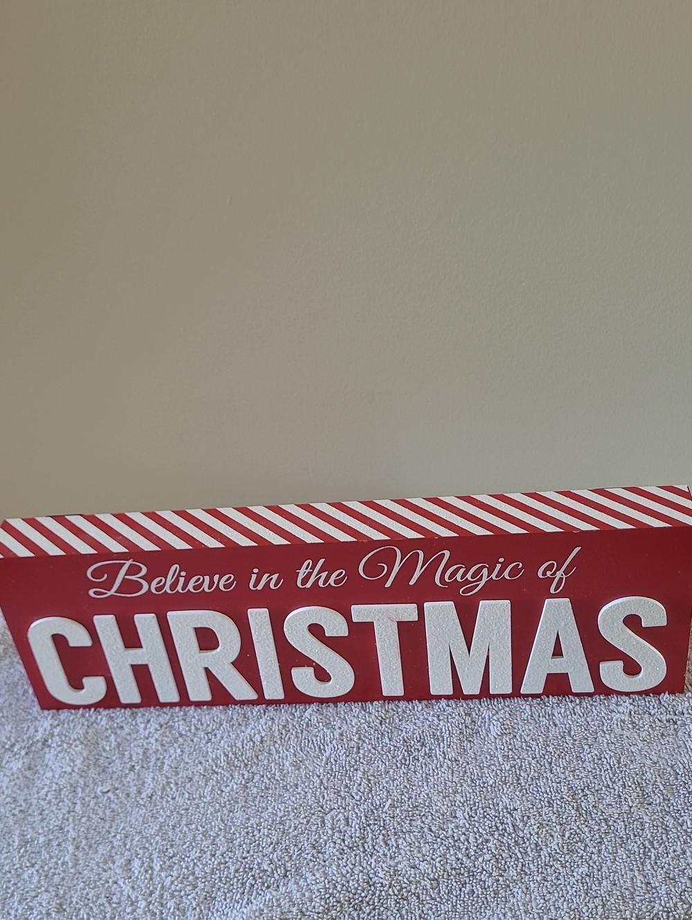 Hobby Lobby Red and White "Believe in the Magic of CHRISTMAS" Sign